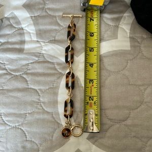 Ralph Lauren tortoise shell link bracelet with toggle closure